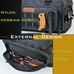 Heavy duty 12-inches Small Tool Bag for men.Plumbers/Range/EDC bag. Multi-Purpose Work Mechanics, Electrician, Carpenters, Builders, Plumbers 12'' X 7''.