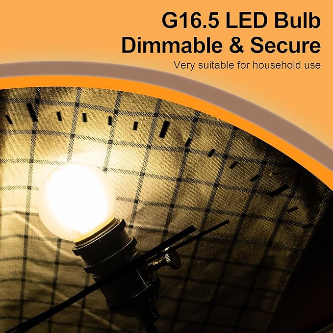 Frosted G16.5 Led Bulb, Matt Vanity Globe Light Bulbs, E26 Dimmable Globe Small Round Edison Light Bulbs, 6w 4000k Vintage LED Filament Edison Bulb