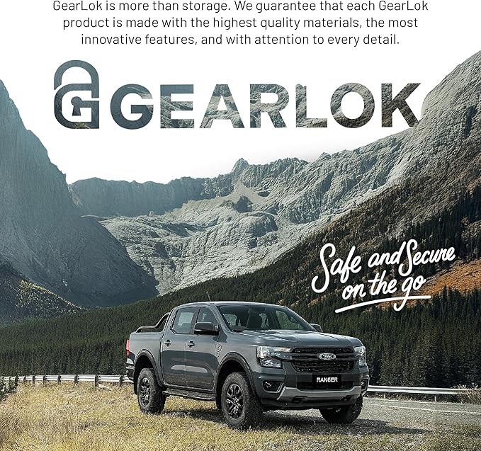 GearLok UnderSeat Truck Locker – Secure Under Seat Storage for Ford F-Series Trucks – Lockable Truck Organizers and Storage for Tools, Ammo and Equipment (Fits 41"x13"x4.5" Interior)