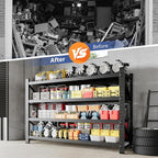 5000LBS Storage Shelves, 71" W Heavy Duty Garage Shelving Unit, Adjustable Industrial Shelving, 4 Tier Metal Shelving for Garage, Supermarket, Warehouse, 71" W x 24" D x 70" H