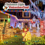 Feekoon 50FT Outdoor Extension Cord with Timer, 1 to 3 Way Extension Cord Splitter, 16AWG SJTW Heavy Duty 3 Plug Green with Multiple Outlets and Weatherproof Covers for Halloween Christmas