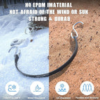 KJE 10Pack 21" Rubber Bungee Cords with S Hooks - Heavy Duty Black Bungee Straps, Quality EPDM - Load 180 lbs, Ideal for Outdoor Tie Downs, Securing Tarps & Canvases & Cargo in Cold Hot Climates