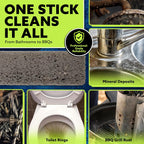 PUMIE Pumice Stone Toilet Bowl Cleaner (2-Pack) - Toilet Pumice Stone with Handle - Heavy Duty Scouring Stick for Rings, Bowls, Hard Water Stains, Lime, Rust, Sink - Includes Handle for Easy Use