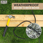 3 Pack Weatherproof Black Extension Cord 8 ft, 16/3 SJTW 8 Foot Outdoor Extension Cord 3 Prong, 13 Amp Heavy Duty Exterior Power Cable Multi Pack Great for Outside, Landscaping & Lawn