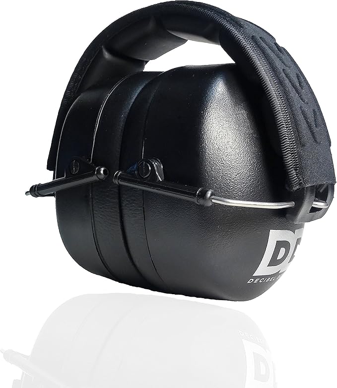DECIBEL DEFENSE Professional Safety Ear Muffs 37dB NRR - The HIGHEST Rated & MOST COMFORTABLE Ear Protection for Shooting & Industrial Use - THE BEST HEARING PROTECTION GUARANTEED (EXTRA LARGE)