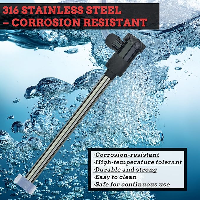 1800W Swimming Pool Immersion Water Heater with Wifi Timer & Auto Shut Off – Submersible Electric Heater for Above-Ground Pool, Hot Tub, Bucket, Baptismal Pool, Bucket, Baptistry & Bathtub