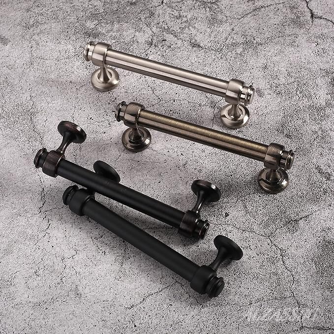 Alzassbg 15 Pack Brushed Satin Nickel Cabinet Pulls, 4 Inch(102mm) Hole Centers Cabinet Handles Kitchen Hardware Straight Bar for Cabinets and Drawer AL3082SN