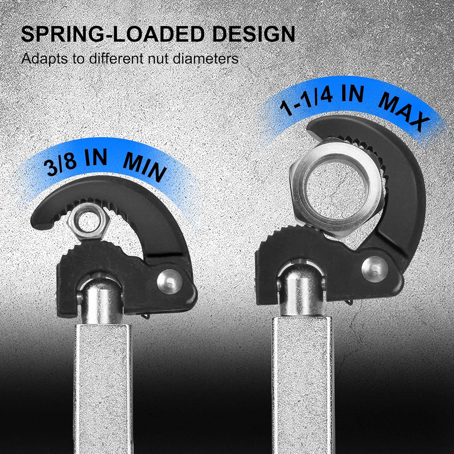 HAUTMEC Telescoping Basin Wrench, Sink Wrench, 3/8" to 1-1/4" Jaw Capacity, 10" to 17" Extendable Handle, Steel Sink Faucet Remover PL0025