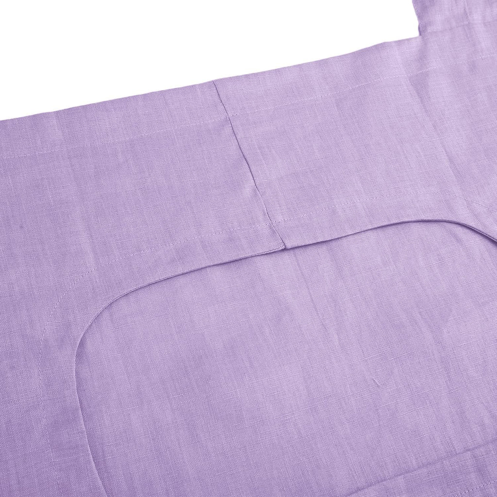 Amazhiyu 100% Linen Door Hanging Laundry Hamper Bag, 19x27 Inches Lilac