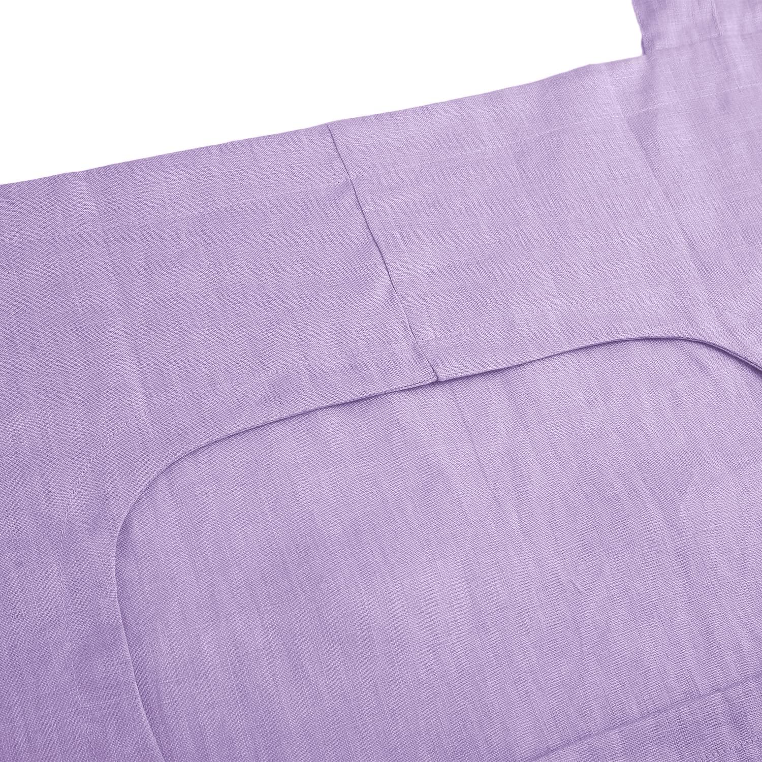 Amazhiyu 100% Linen Door Hanging Laundry Hamper Bag, 19x27 Inches Lilac