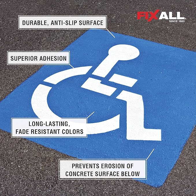 FIXALL Skid Grip Anti-Slip Coating, 5 Gallons, Camel, Exceeds ADA Standards, Ideal for Safety Areas, Slip-Resistant Pavement, Cement & Concrete Paint