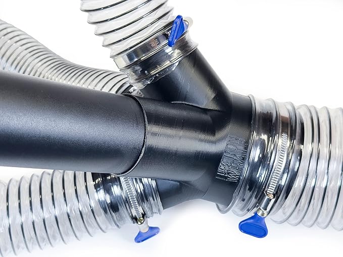 4" to 2-1/2" 4-Way Dust Collection Splitter Junction Fitting, Multi Port Fits Standard Hoses and Shop Vac Accessories, Dust Medusa