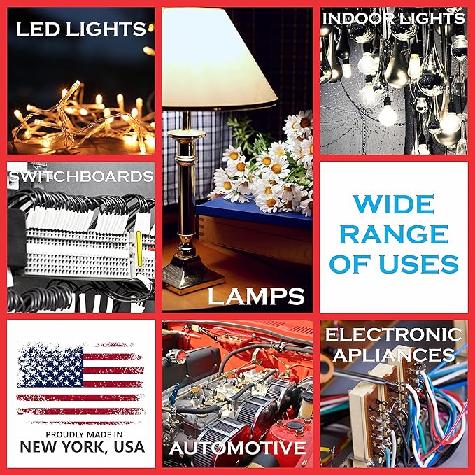 NATIONAL Wire & Cable – 18 AWG 2-Conductor Premium Copper Wire, 50 ft, Stranded | Made in USA, Flexible Jacket | LED Strips, Electronics, Low Voltage, DIY Projects, Indoor and Outdoor Use