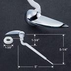 Enhon 2 Pack Universal Toilet Flush Handle Replacement Kit, Compatible with American Standard 738995-0020A Champion4 Toilet Handle Parts Left Hand Trip Lever, White Flusher Handles Repair Kit