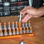 OEMTOOLS 22418 Magnetic Socket Organizer Set, 6-Piece Holder Set Includes 1/4", 3/8", 1/2" Drive Metric SAE Socket Trays, Tool Box Organizer, Christmas Gift for Men(Sockets not Included)