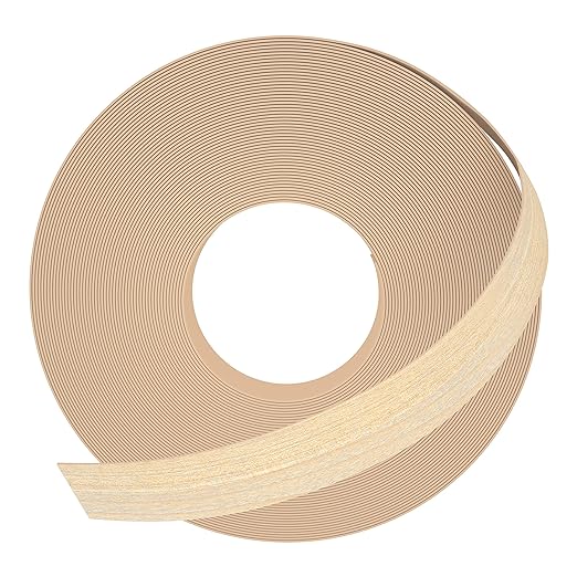 GSCIT Club Maple Edge Banding, 7/8 inch x 10ft Wood Edge Banding Pre-glued Flexible, Veneer Tape Banding for Cabinet Repair Furniture Restoration