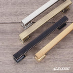 Alzassbg 10 Pack Brushed Antique Brass Cabinet Pulls, 5 Inch(128mm) Hole Centers Kitchen Cabinet Handles for Cabinets and Drawers AL3061AB