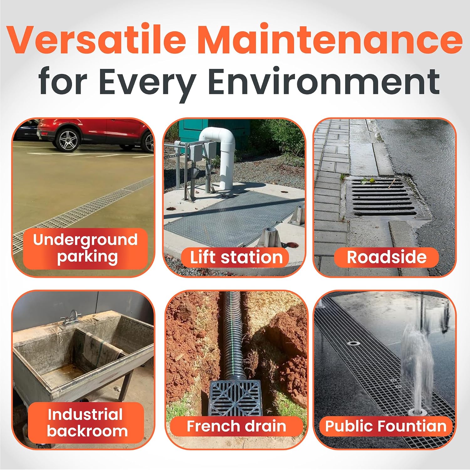 SewerFlo Main Line Sewer Drain Cleaner Heavy Duty, Clears Sand, Silt and Mud from Catch Basins, Breaks Up Clogs & Keeps Particles in Suspension, Safe & Concentrated (1 Galon, 1, Count)