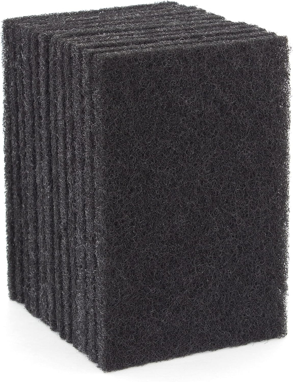 Delicate Scour Pads. Made in Europe. 12 Pack, 4 x 6 Inch Odorless General Purposes Scouring Scrubbers for Cleaning Dishes, Cutlery, Kitchen, Household & Outdoor Things (Black)