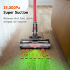uwant 8-in-1 Cordless Vacuum Cleaner with 50min Runtime 35Kpa Powerful Suction Vacuum Cleaners for Home Anti-Tangle Stick Vacuum for Pet Hair Carpet Hard Floors