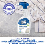 Quick Shine Multi Surface Floor Cleaner Daily Care 24oz, 6Pk | Ready to Use, Dirt Dissolving, Streak Free, No Rinse | Use on Hardwood, Laminate, Luxury Vinyl Plank LVT, Tile & Stone | Safer Choice