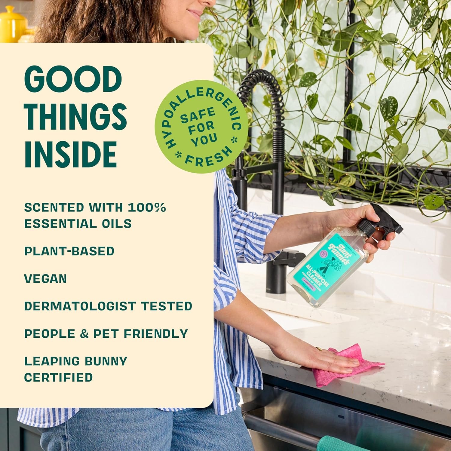 Aunt Fannie's All Purpose Household Cleaner, Multi-surface Spray, Powered by Vinegar for Kitchen, Bath, Windows and Countertops, Eucalyptus Scent (Pack of 1)