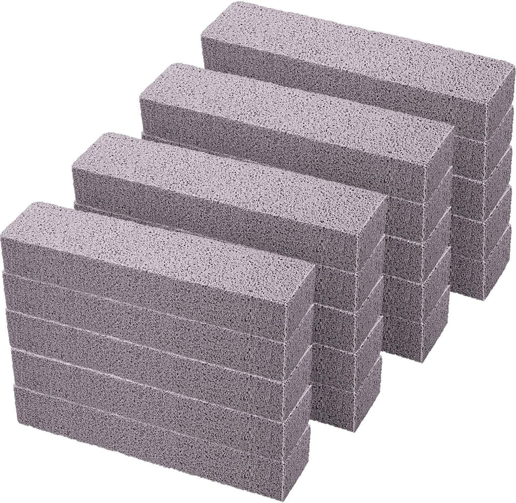 Norme 30 Pack Pumice Stones for Toilet Bowl Cleaning Scouring Pad Pumice Stick Cleaner for Cleaning Toilets, Bathtubs, Grills, Kitchen, Swimming Pools, Sinks, 5.9 x 1.4 x 0.9 Inch (Gray)