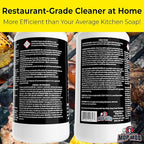 Commercial Grill and Oven Cleaner 32 Oz Concentrate 12Pk. Fast-Acting Heavy-Duty Degreaser Solution Removes Carbon, Grime, Burnt Food and Oil for Griddles Fryer Baskets and Kitchen Cooking Surfaces.
