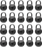 Locker Lock, 2 in Combination Lock, Black, 20 Pack