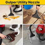 Shop-Vac 9064300 1.25 Inch Diameter Cleaning Kit, Includes Round Brush, Crevice Tool, and Gulper Nozzle, Black, Ideal for Upholstery, Blinds, and Car Interiors (1-Pack)