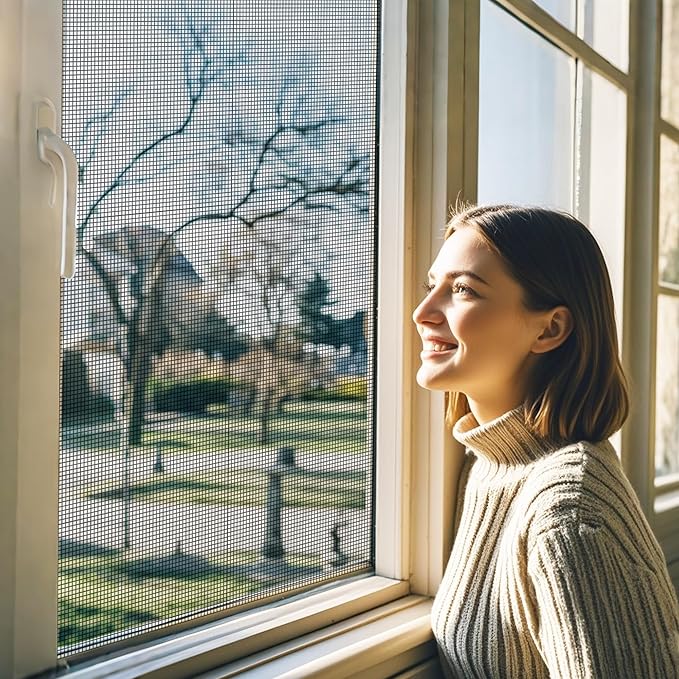 48in x 100ft Window Screen and Screen Door Mesh .Fiberglass Screen Doors for Patio and Window .for DIY Repair Or Reinstallation of Screens and Doors Gary