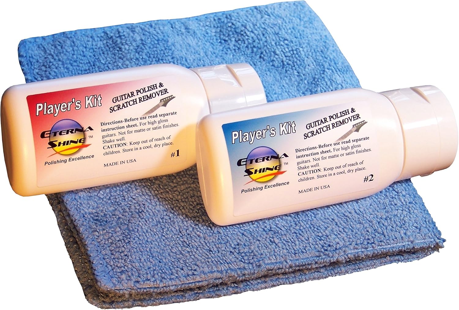Player's Kit Guitar Polish and Scratch Remover by Eternashine, with Cloth