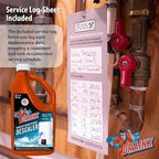 DrainX Tankless Water Heater Flushing Kit with Eco-safe Liquid Descaler Solution, Steel Hoses, 1/6HP Extra Strength Pump