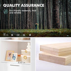 Closet System With Drawer - 8 FT Closet Organizer And Storage, Wood Closet Organizer System with Tower, Walk-in Closet Organizer Wardrobe Clothes Rack with 3 Hanging Rods, Garment Rack