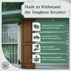 Renovators Supply Manufacturing - Heavy-Duty Black Wrought Iron Shutter Lift Off Pintle Hinges Colonial Pin Reversible for Doors, Window and Shutters with Hardware 6 1/2 Inches, Pack of 15 Pairs
