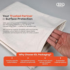 Canvas Drop Cloths 4' x 12', Pack of 2 - Reusable & Eco-Friendly Painters Drop Cloth for Furniture, Surfaces & Floor Protection - 100% Recycled Cotton Canvas Tarp for Home Renovation by IDL Packaging