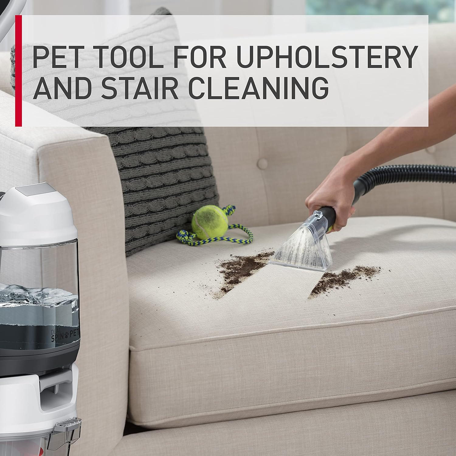 Hoover Dual Spin Pet+ Upright Carpet Cleaner Machine, Carpet Shampooer Machine for Home and Pets, Includes Storage Mat, Pair with a Hoover Carpet Cleaner Solution for a Bright, Refreshed Home