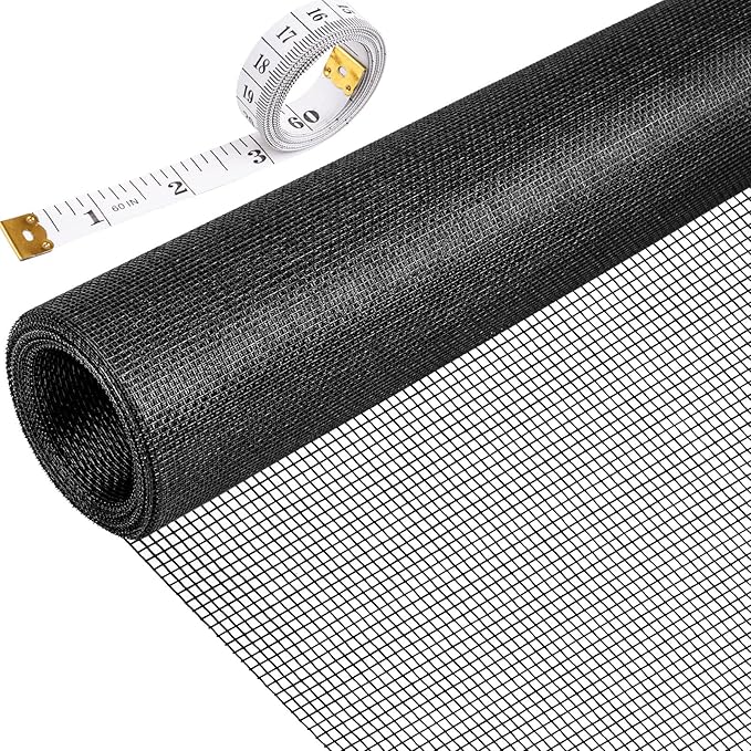 48"X102" Window Screen Replacement, Fiberglass Window Screen Mesh, Replacement Window Screens, Window Screen Door Repair Kit for Patio Porch Sliding Door House Windows Pool Pet, with Ruler