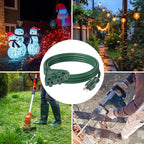 BN-LINK 15Ft Outdoor Extension Cord with 3 Outlets, 2-Pack, 16/3 SJTW, 13-Amp Power Cord for Lighting, Landscaping & Holiday Decorations, Grounded, ETL Listed