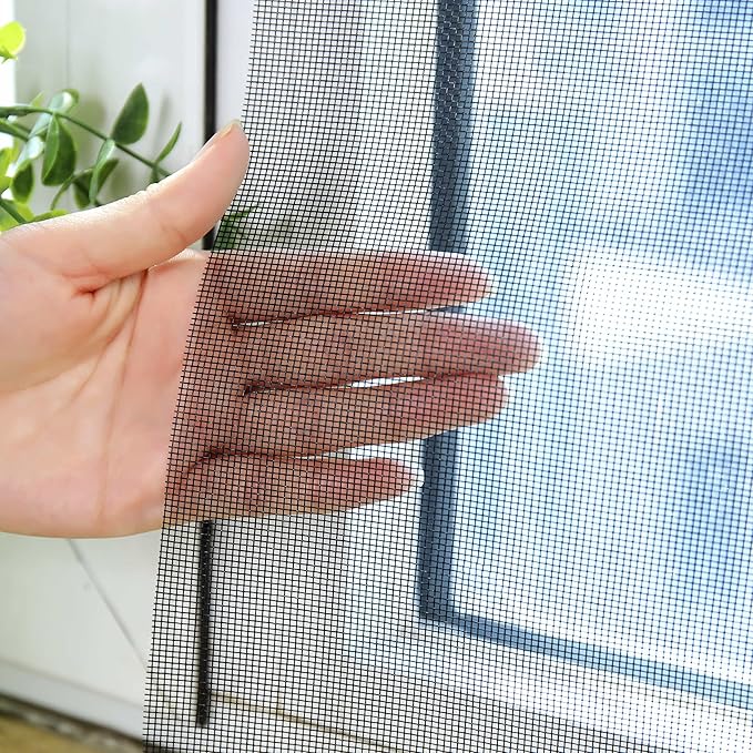 Fiberglass Screen Mesh 36"x84", Doors and Window Screen with Rolling Tools Screen Retainer Spline 0.14"×30', DIY Custom