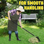 Bow Rake, 68-Inch Adjustable Handle Garden Rake with 17 Steel Tines, Heavy Duty Dual-Sided Metal Rake Landscape Gardening Tool for Soil Loosening Lawn Yard Leaves Mulch Thatch Removing