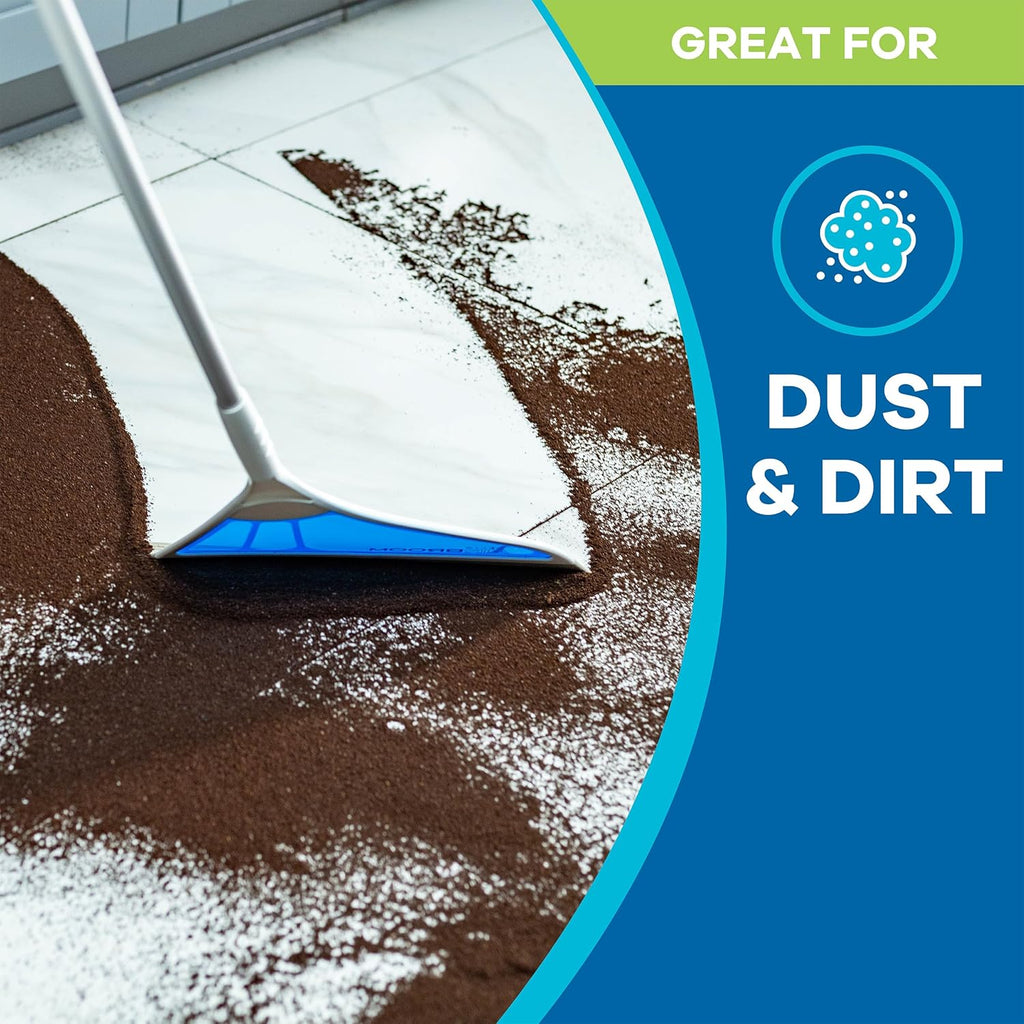 Helio Air Broom 3 Piece Kit All Surface Sweeper and Squeegee for Wet and Dry Cleaning Dust, Dirt, Liquids, Pet Hair, Tile, Hardwood Floors, Carpet, Furniture, Windows, Shower Doors As Seen on TV