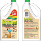 Earthworm Drain Cleaner - Clog Remover - Drain Opener/Deodorizer - Natural Enzymes, Safer for Families, Environmentally Responsible - 32 fl oz