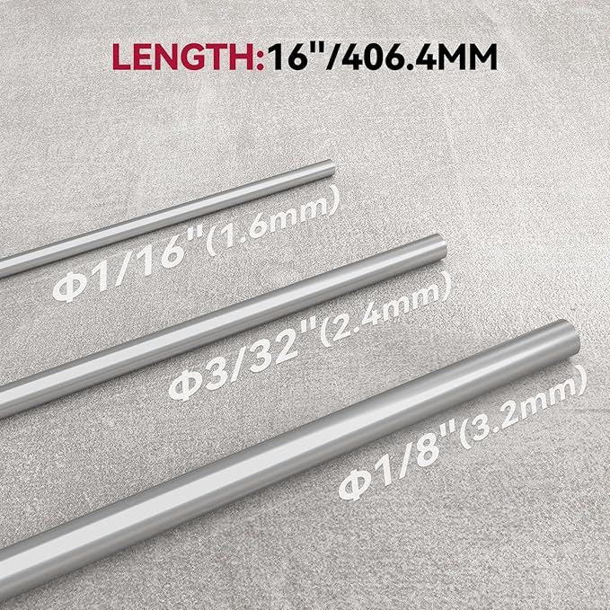 ARCCAPTAIN Stainless Steel TIG Welding Rod ER308L TIG Filler Rod, 3/32" x 16" 5LB