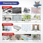 BRING IT ON! CLEANER Professional Hard Water Stain Remover & Glass Shield Sealant - Tiles, grout, Windows, Fiberglass, Chrome, Tubs, Toilets