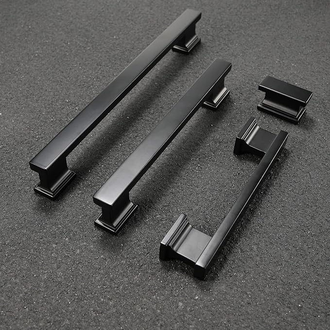 COTYKILEY 10 Pack 3.75 Inch(96mm) Matte Black Cabinet Handles Black Kitchen Cabinet Pulls Cabinet Door Handles Kitchen Cabinet Hardware