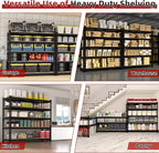 3 Packs 48" W x 24" D x 72" H Adjustable Garage Storage Shelves - 5-Shelf Heavy Duty Shelving Unit, Metal Utility Storage Organizer Racks for Warehouse Pantry Closet Kitchen, Black