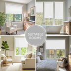 ChrisDowa Cordless Blackout Roller Shades for Windows, Thermal Insulated UV Protection Pull Down Shades, Total Blackout Window Blinds for Home, Office, Bedroom, Door (67" W x 72" H, White)