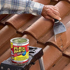 Flex Paste, Waterproof Paintable Putty, Spackle Sealant, Fill Gaps Cracks Holes - Block Out Water and Air - UV Resistant - Walls, Drywall, EPDM, Concrete, Roof, RV Repairs, Clear, Quart