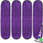 4 Pack Pet Heavy Duty Mop Refills for Swiffer Powermop, Reusable Extra Thick Multi-Surface Dry Mop Pads for 16 Inch and 17 Inch Mop